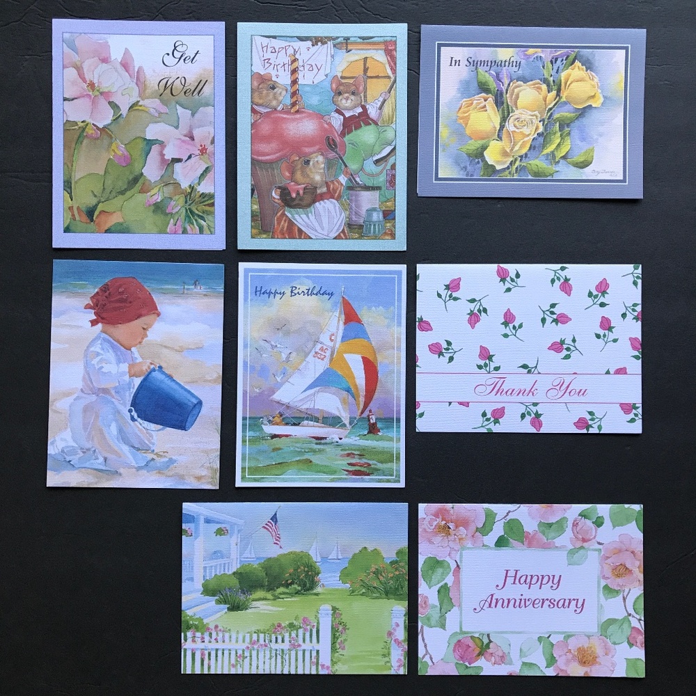 Assorted Watercolor Greeting Card Set with Envelopes ✒️🌸💌